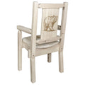 Laser Engraved Bear Design Captain's Chair Z399