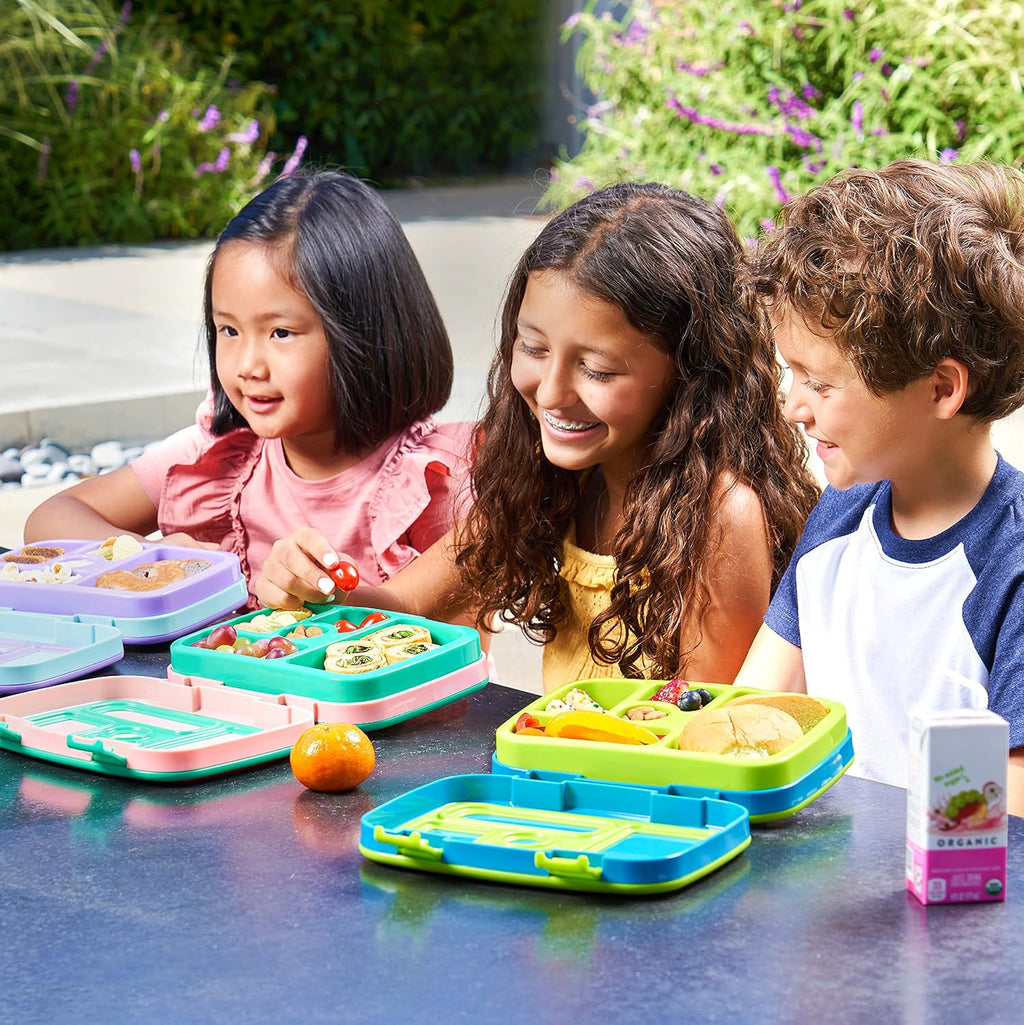 Insulated Lunch Bag Set With Kids Bento-Style Lunch Box (Rainbows and Butterflies) S50897