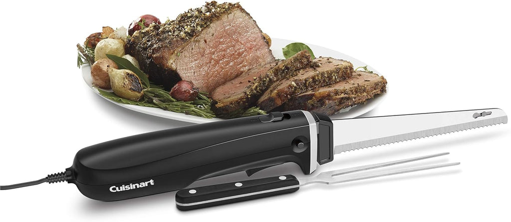 Stainless Steel Black Electric Knife with Cutting Board E46699