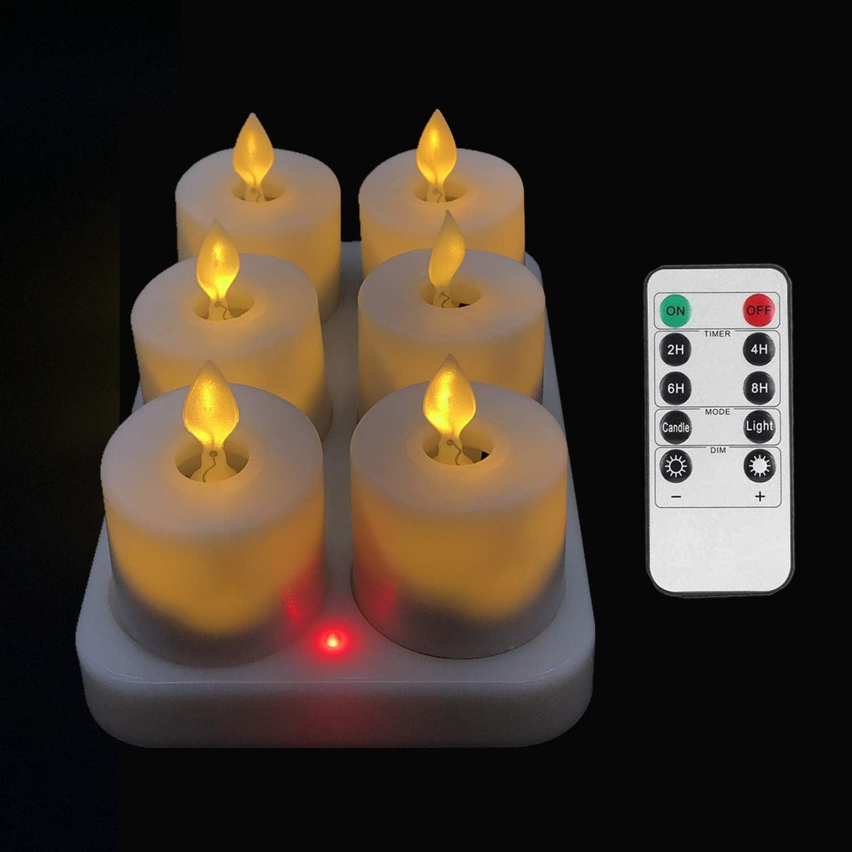 Rechargeable Led Flameless Candles with Remote & Timer G123305