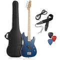 Black Full Size 4 String Electric Bass Guitar L5241