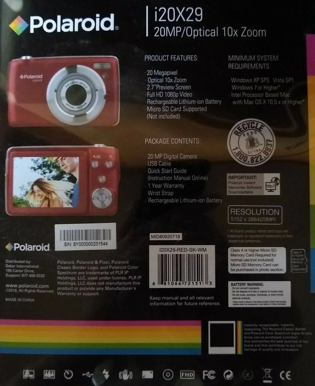 Digital Camera (Red) T9157