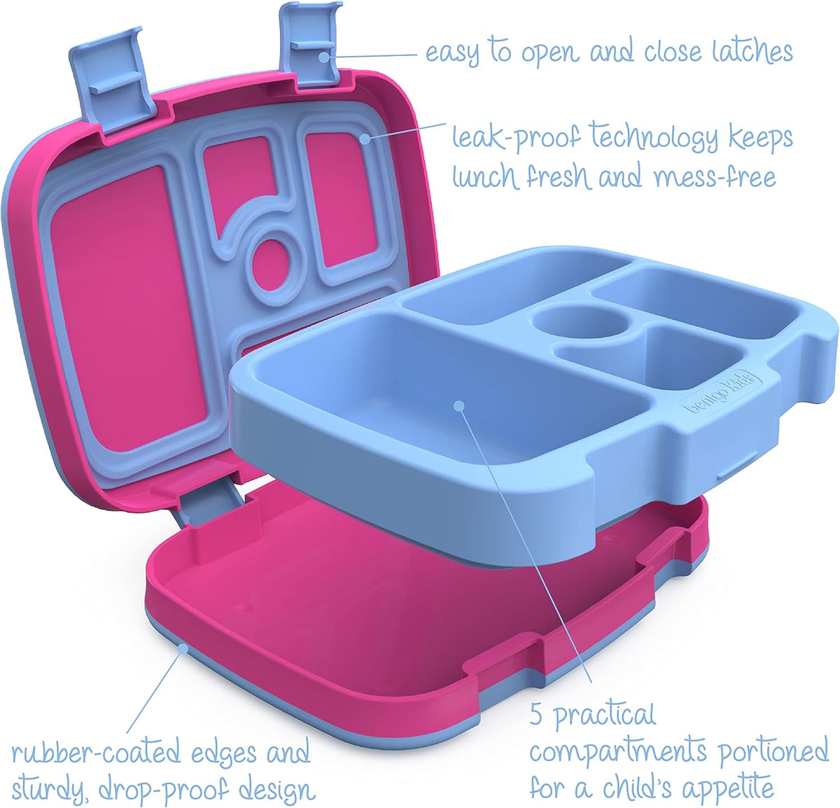 Insulated Lunch Bag Set With Kids Bento-Style Lunch Box (Rainbows and Butterflies) S50897