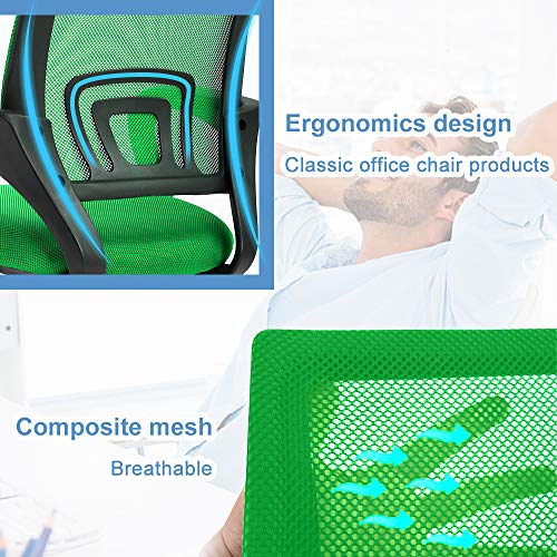Black Mesh Ergonomic Office Chair with Lumbar Support U456