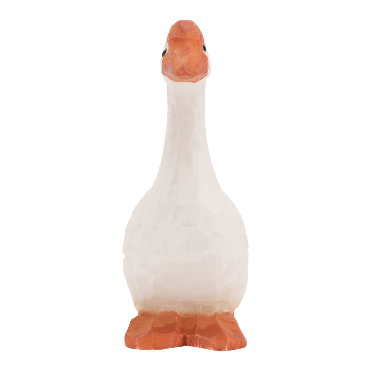 White 11x6cm Wooden Goose Ornaments Q75283