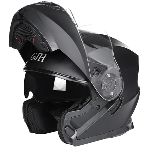 Modular Motorcycle Helmet Flip Up Anti-Fog Lens DOT Approved J19115