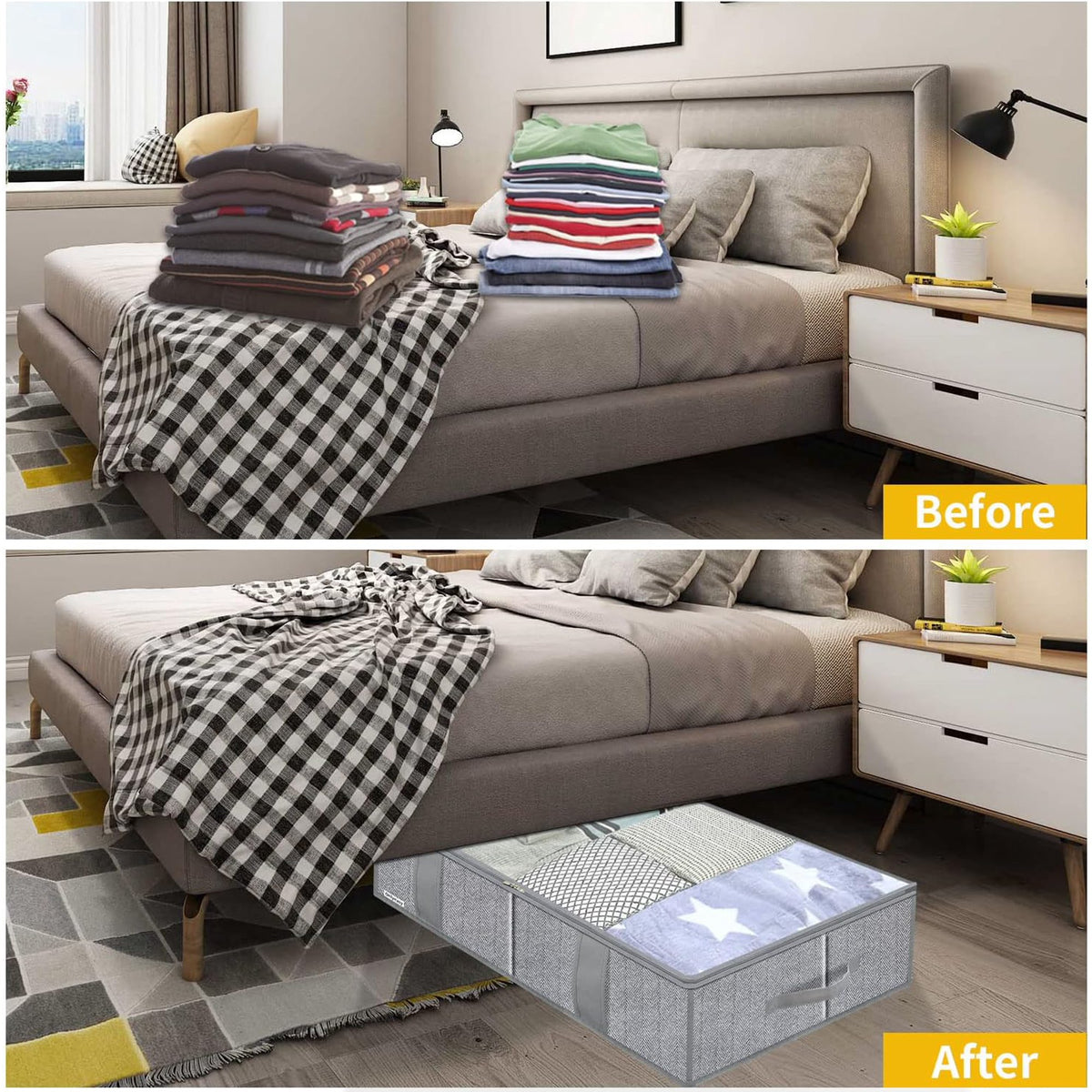 Breathable Zippered Storage Bag with Clear Window J289
