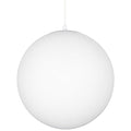 14" Mid-Century Modern Hanging Orb Pendant Light with Smooth Matte White Frosted Diffuser, Cool Brass Finish H5983