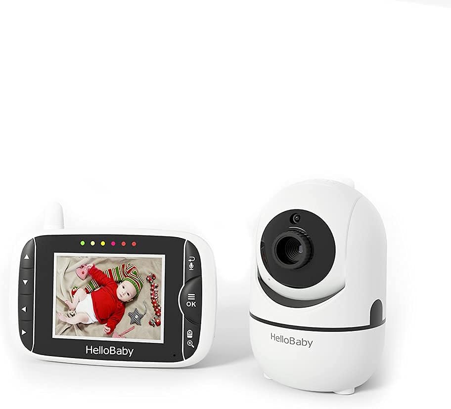 Baby Monitor with Camera and Audio, 3.2 LCD Screen, Pan-Tilt-Zoom, Night Vision, 2-Way Audio U811524