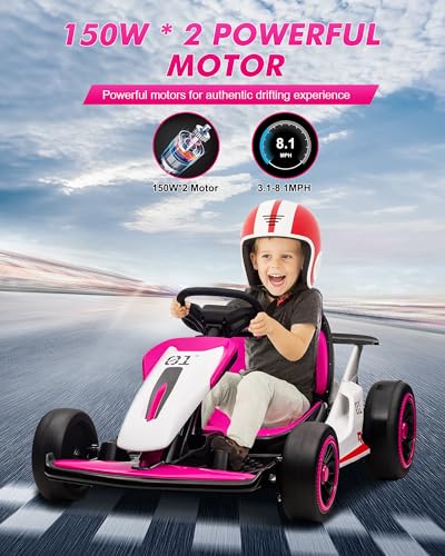 Red Electric Drift Go Kart W355
