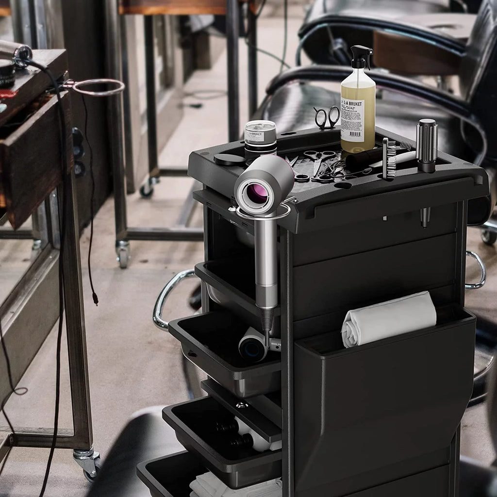 Salon Trolley with Lock 6 Drawers, Rolling Cart D648066