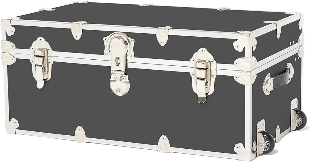Large Armor Roller Trunk with Mounted Wheels 32x18x14 Black L183