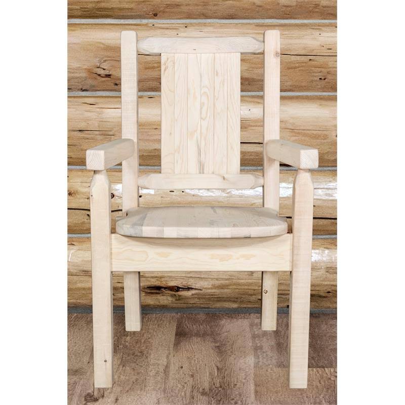 Laser Engraved Bear Design Captain's Chair Z399