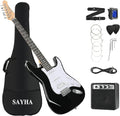39 Inch Solid Full-size Electric Guitar HSS Pickups Starter Kit (Black) M486675
