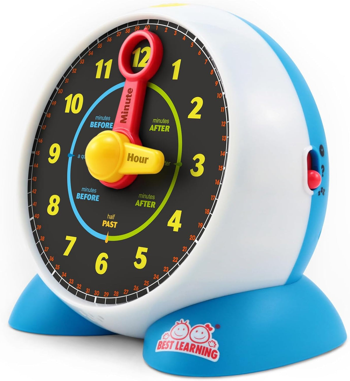 Learning Clock Teaching Light-Up Toy with Quiz and Music Sleep Mode K4776