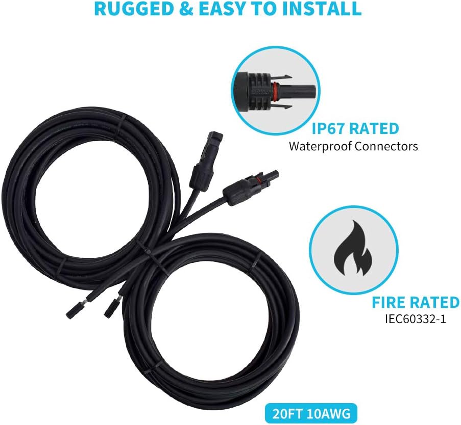 200W Solar Panel System with Tray Cable, Adaptor Kit, Z Bracket, Y Branch Connector Z3801
