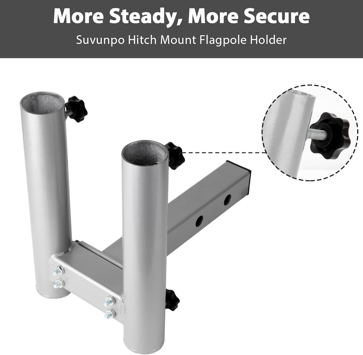 Hitch Mount Dual Flag Pole Holder K199496
