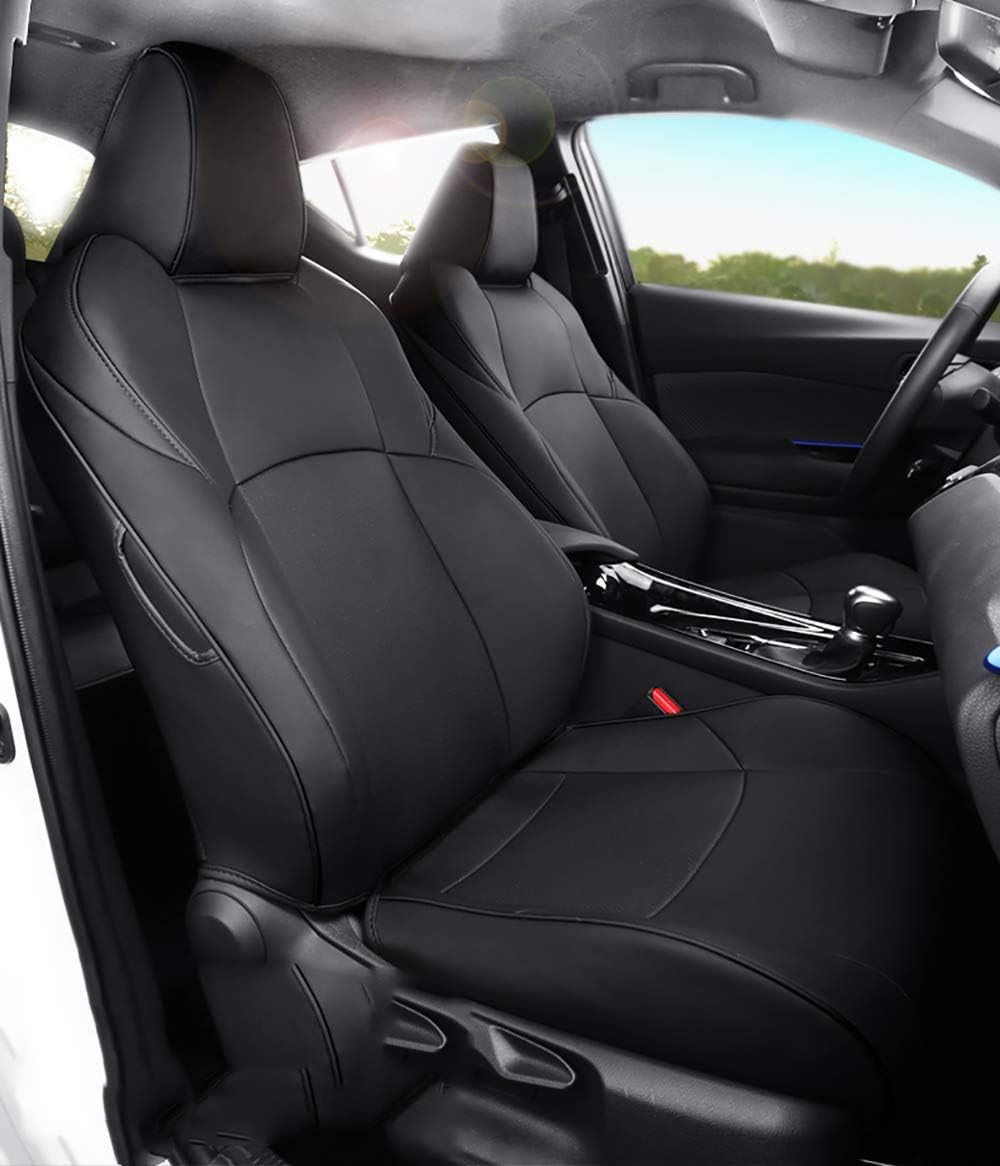 Black Leatherette Full Set Car Seat Covers K139451