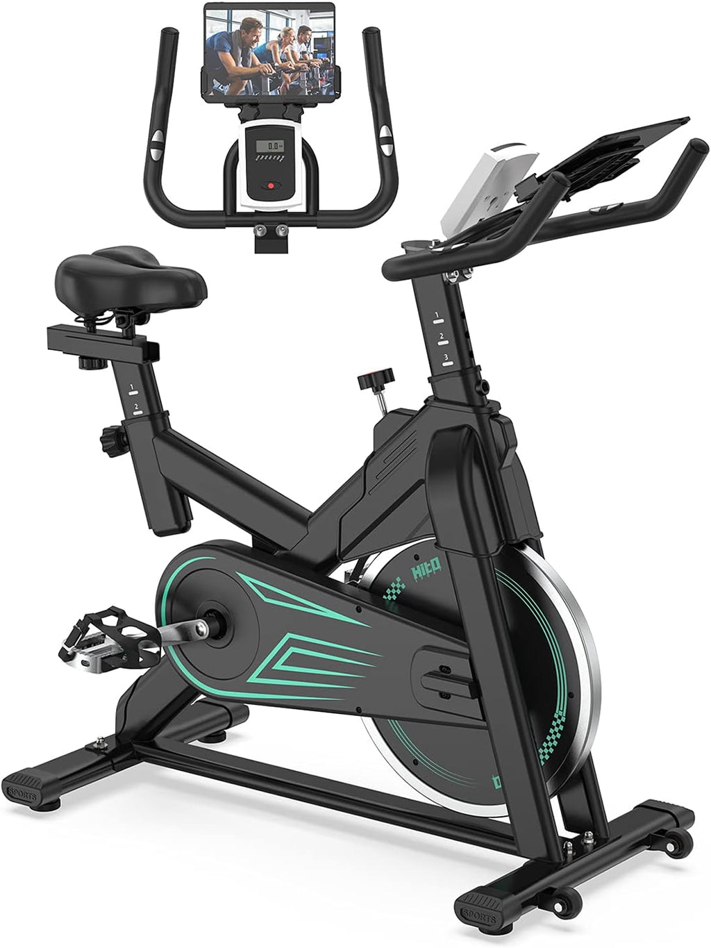Stationary Exercise Bike with LCD Monitor V50213