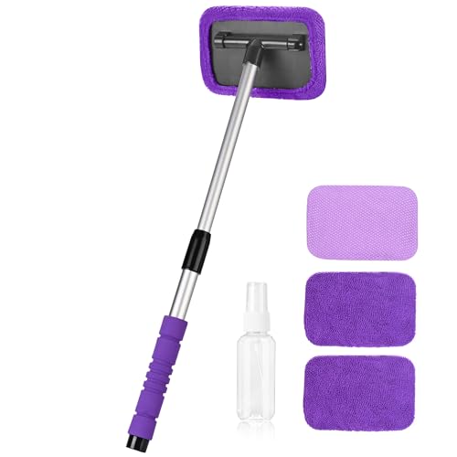Microfiber Cloth Car Cleaning Tool with Extendable Handle and Reusable Cloth H857