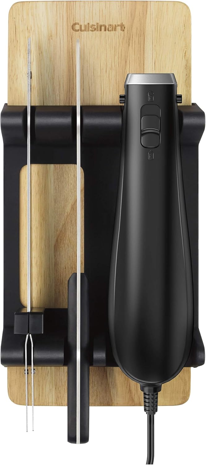 Stainless Steel Black Electric Knife with Cutting Board E46699
