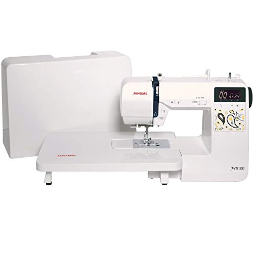 Computerized Sewing Machine with 100 Stitches, 7 Buttonholes, Hard Cover, Extension Table and 22 Accessories L497567