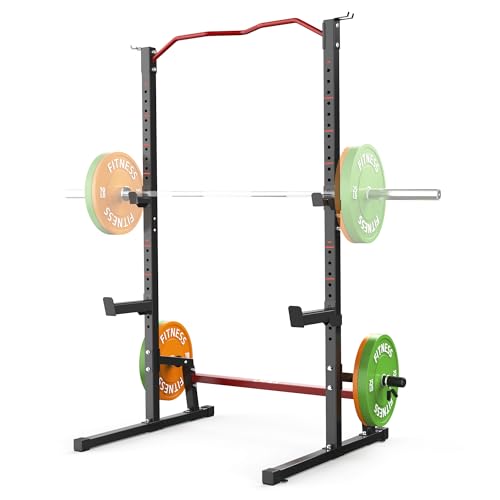 Adjustable Squat Rack Barbell Rack Squat Stand Bench Press Pull Up Home Gym J729