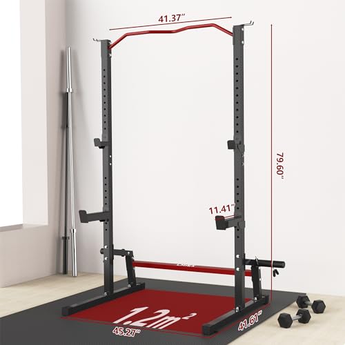 Adjustable Squat Rack Barbell Rack Squat Stand Bench Press Pull Up Home Gym J729
