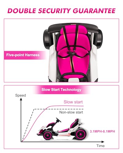 Red Electric Drift Go Kart W355