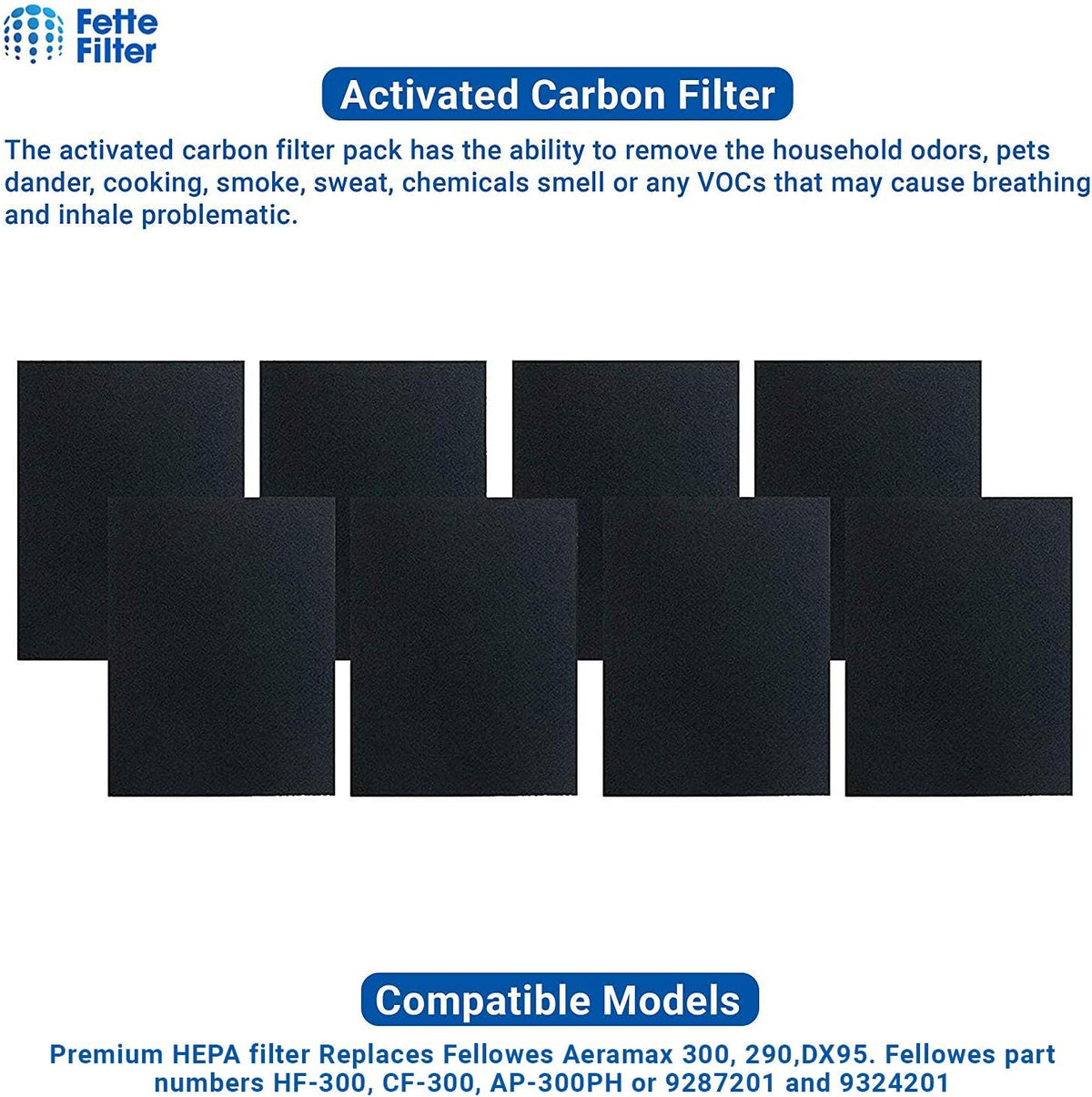 HEPA Filter Compatible with AeraMax 290 AeraMax 300 DX95 Air Purifiers Q498