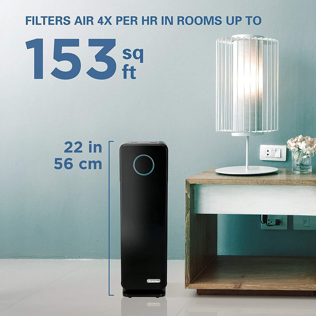 22” 3-in-1 True HEPA Filter Air Purifier, UV-C Sanitizer, Black N581