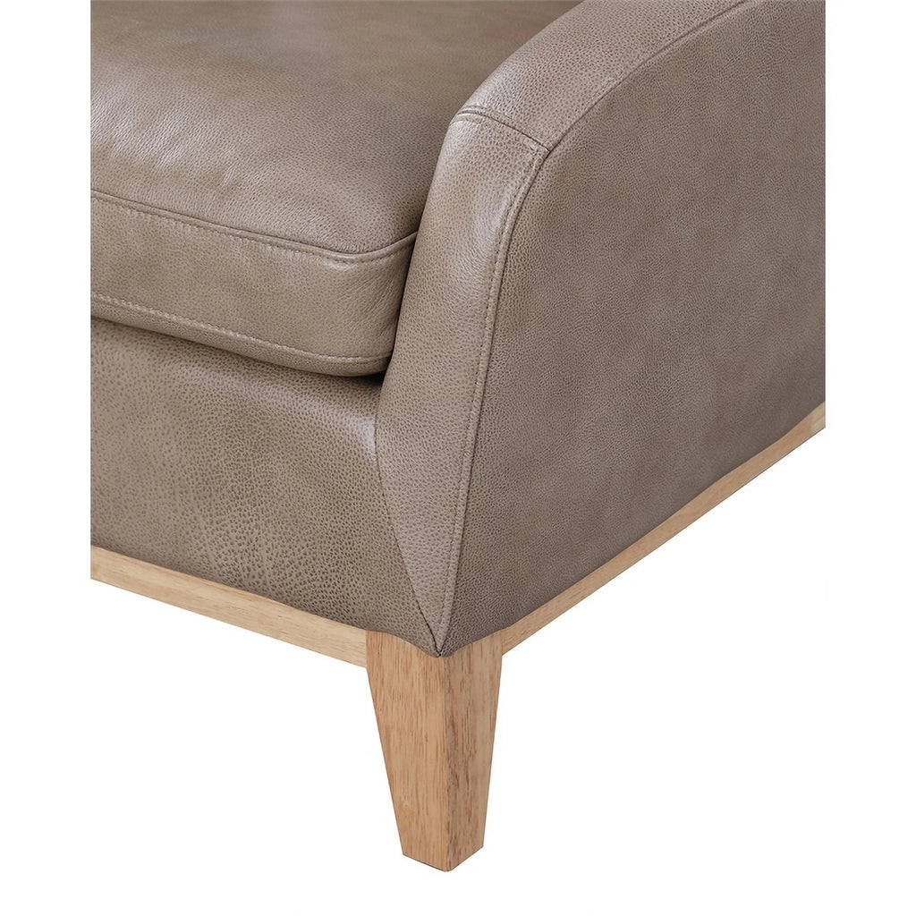 Sandy Brown Leather Loveseat P9440
