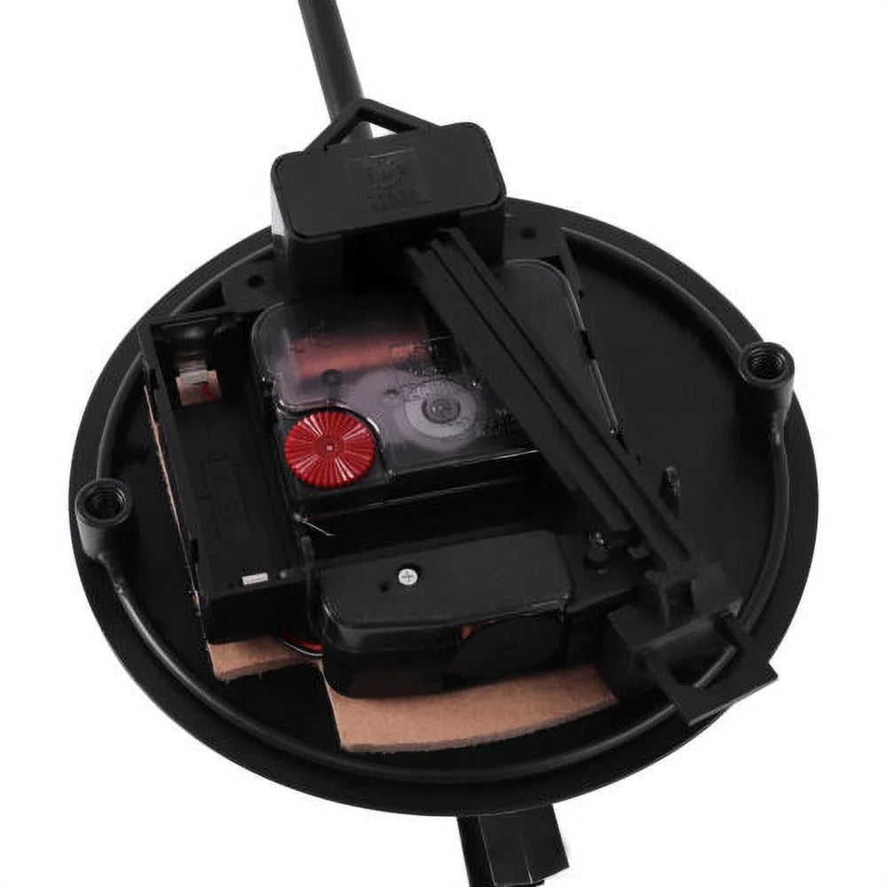 Black Wall Clock Pendulum Silent Quartz Movement B255
