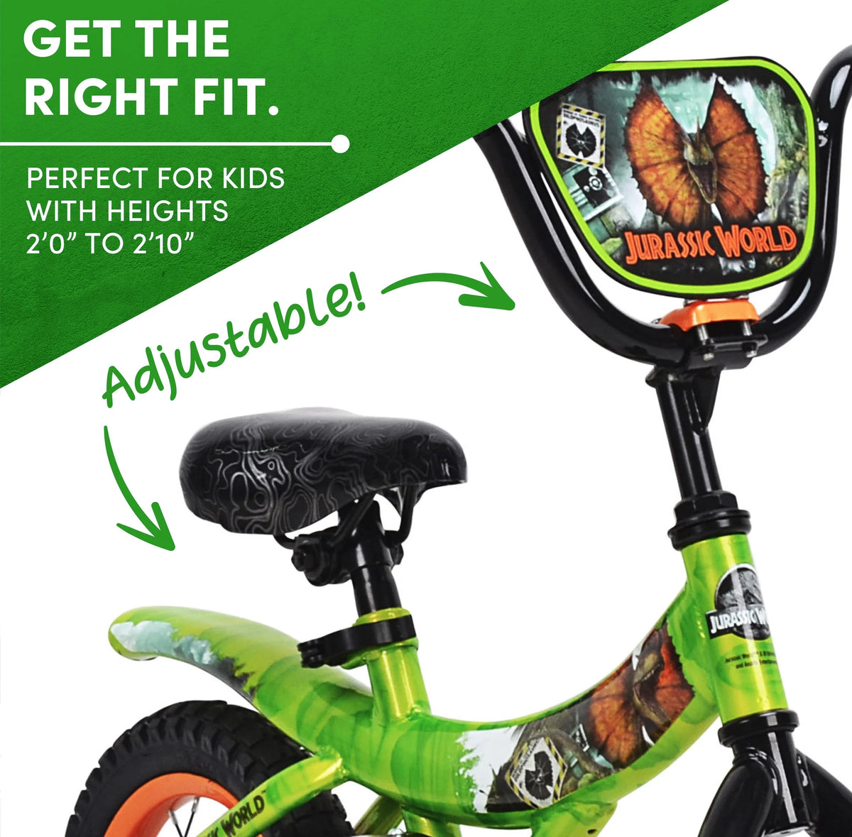 Green and Orange 12-inch Boy's Bicycle with Training Wheel L922