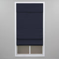 Navy Cordless Blackout Cotton Roman Shade 30 in. W x 72 in. L E84081