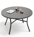 42" Outdoor Metal Round Dining Table Black S705