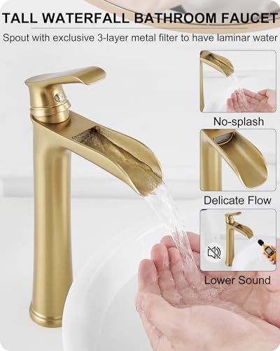 Oil Rubbed Bronze Waterfall Bathroom Sink Faucet I52094