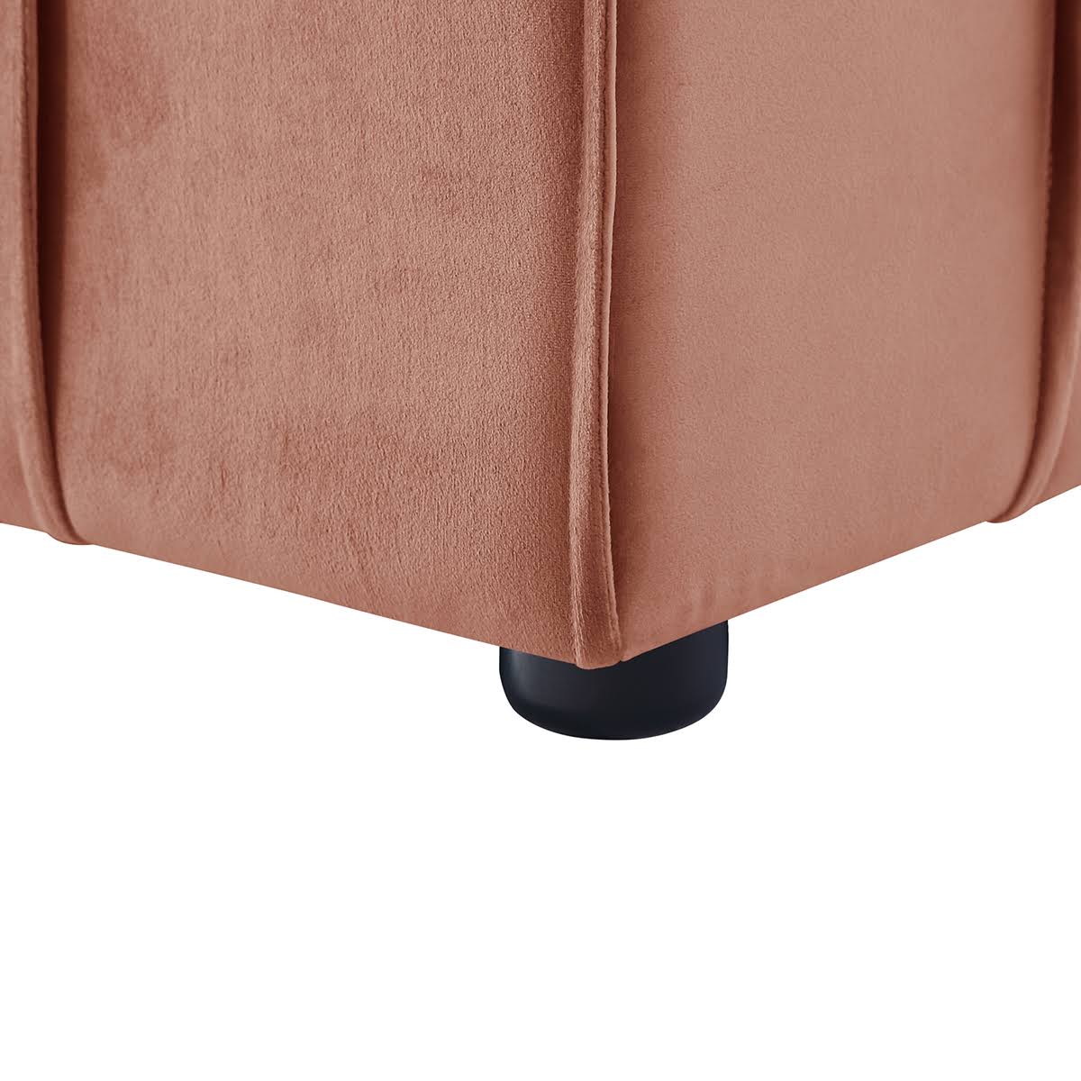 Navy Velvet Ottoman H9703