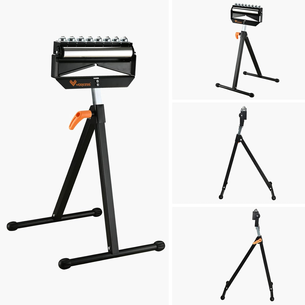 Roller Support Stand, Adjustable Height, Pack of 2 E687425