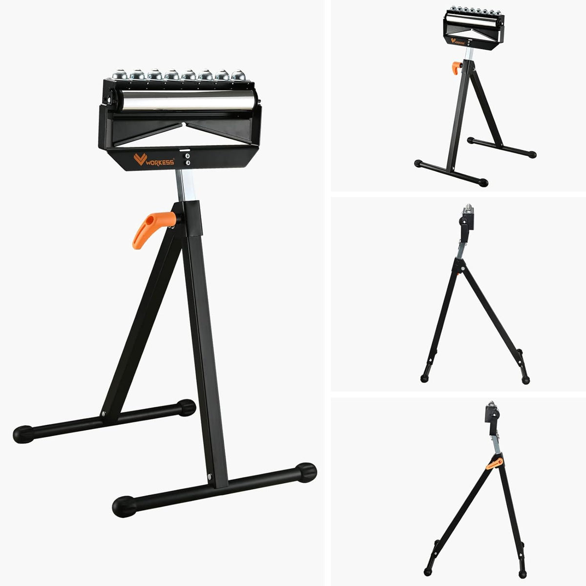 Roller Support Stand, Adjustable Height, Pack of 2 E687425