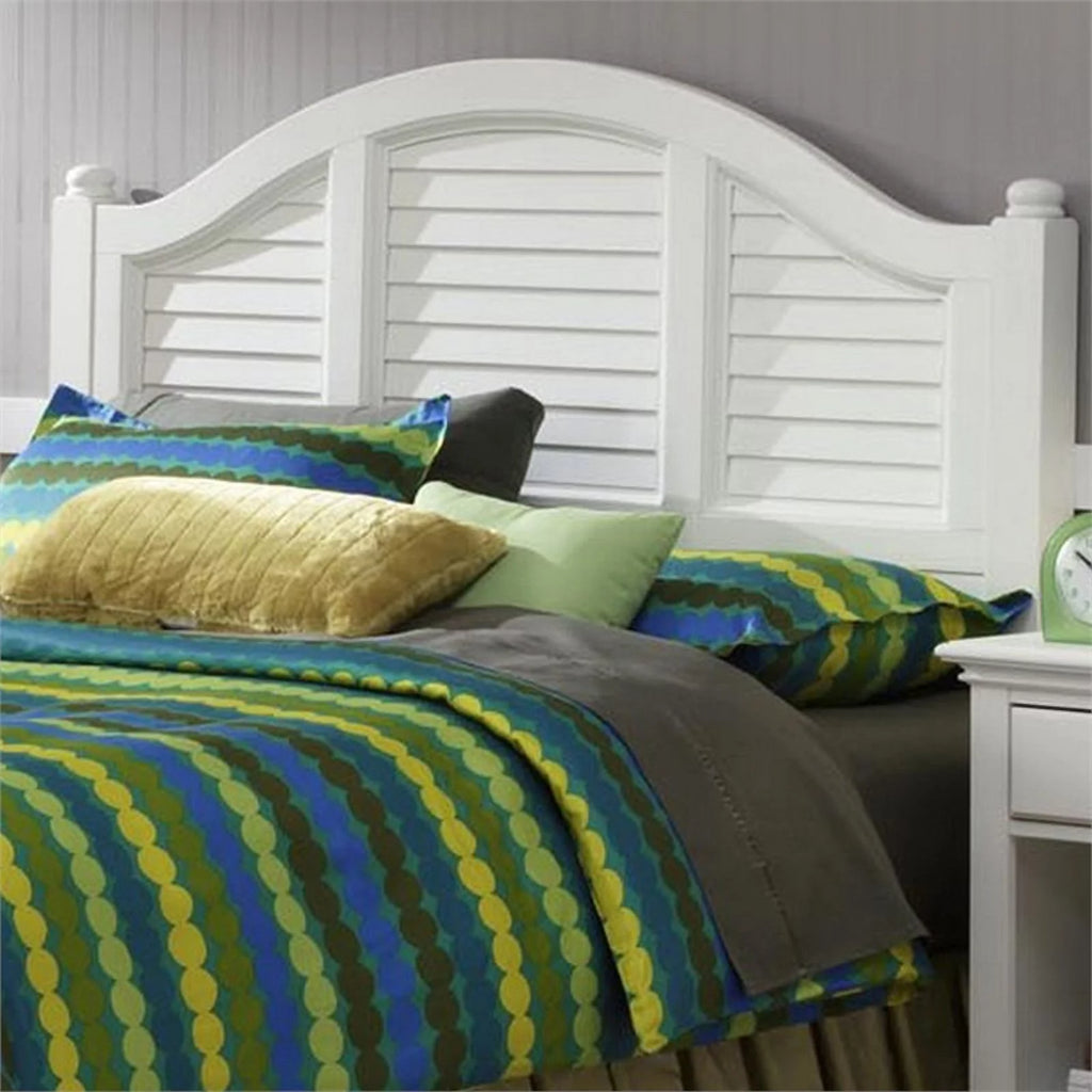 Wood Queen Headboard in Off White D718567
