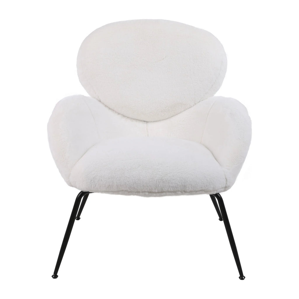 Sherpa Accent Armchairs with Black Metal Legs X177