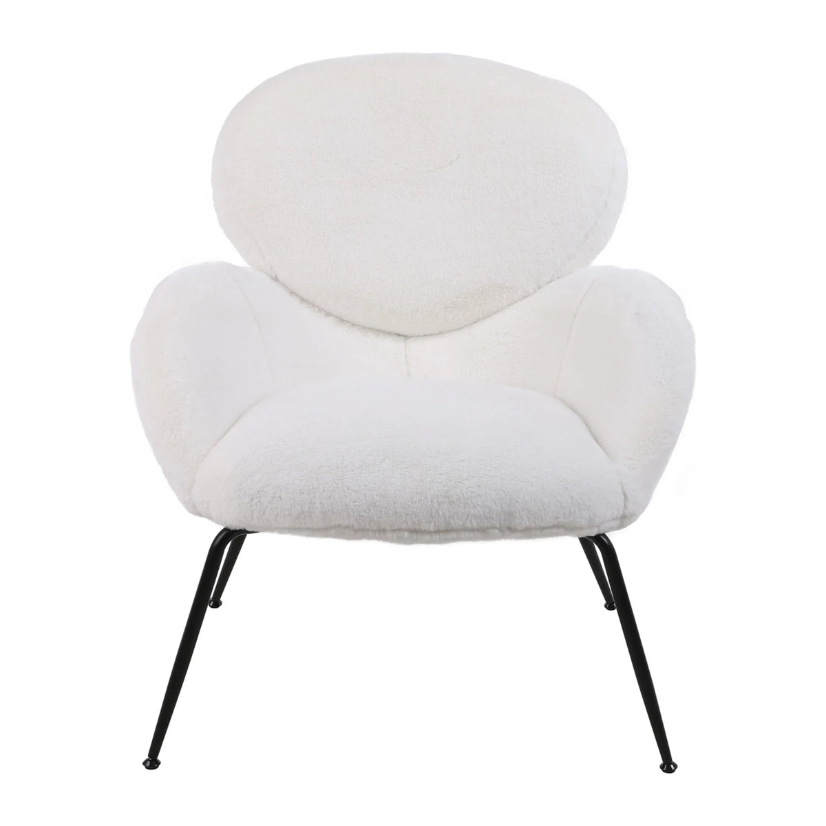 Sherpa Accent Armchairs with Black Metal Legs X177