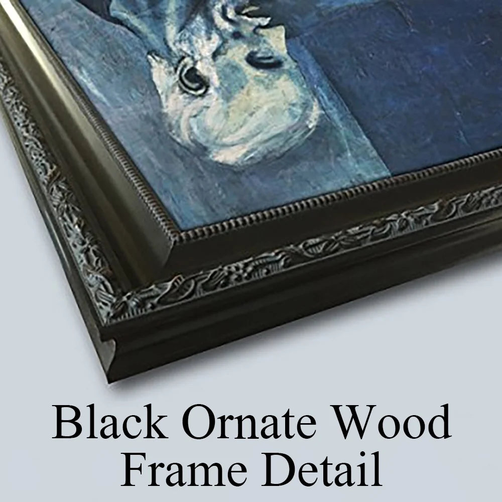 Black Ornate Wood Framed Double Matted Museum Art Print T5163