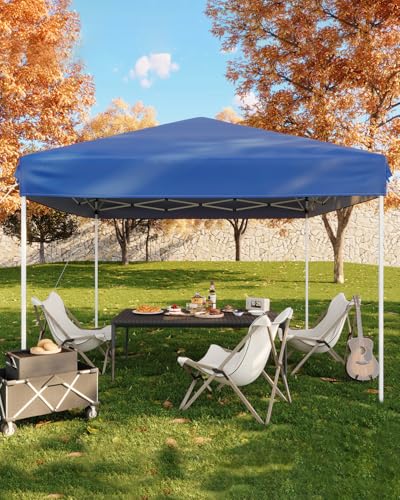 10x10 Pop Up Canopy Tent with 4 Sandbags & Carrying Bag - Blue J8852