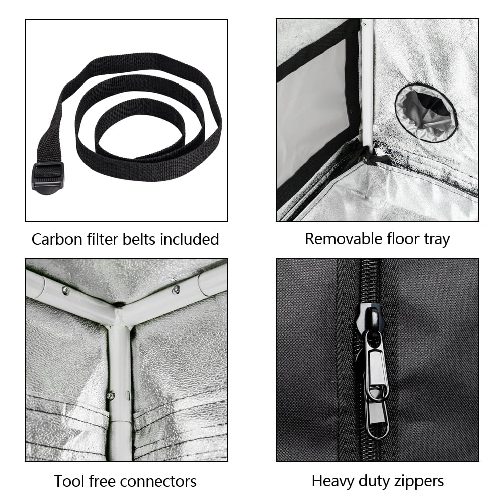 Black Hydroponic Plant Growing Tent with Window X299