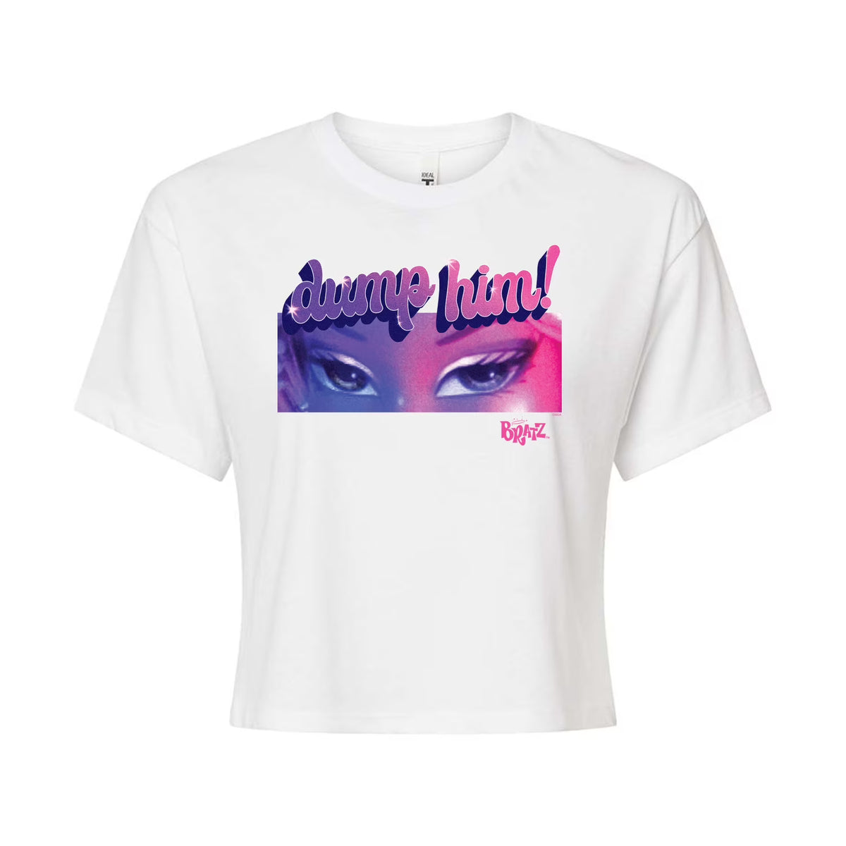 Juniors Cropped Cotton Blend T-Shirt I73240