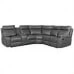 Modern Sectional Sofa Manual Recliner with Cup Holder and Hide-Away Storage PU Leather G651