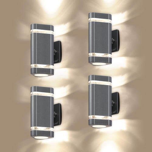 2 Pack LED Triangular Up and Down Lights Outdoor Wall Light, Aluminum Waterproof, 3000k 5W K2007