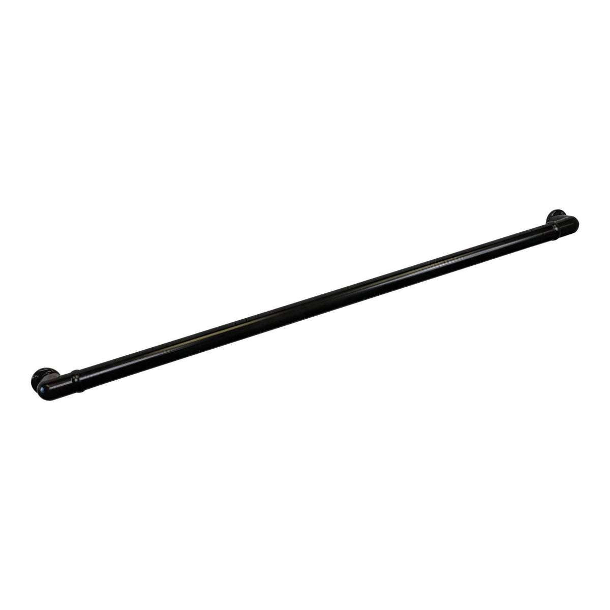 Satin Black Handrail Section with Return W683